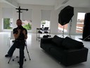 Behind the scenes photo of Thomas Holm Photographer in a studio environment