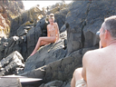 Photographer Thomas holm and Nude Model Mette Munkø behind the scenes from a session in Kullen, Sweden. Check out On the Rocks gallery for the finished images
